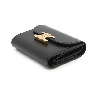 Celine Triomphe Wallet Flap Black